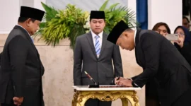 Presiden Prabowo Subianto melantik Sudaryono sebagai Kepala BGN di Istana Negara, Jakarta, Rabu (22/7/2026). (Foto: BPMI Setpres/Cahyo)