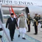 Presiden Prabowo Subianto menyambut PM India Narendra Modi di Pangkalan Udara Halim Perdanakusuma, Jakarta, Senin (6/7/2026). (Foto: BPMI Setpres) 