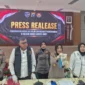 Press release pengungkapan kasus pertambangan tanpa izin di Mapolda Sumbar, Rabu (29/7/2026). (Foto: Polda Sumbar)