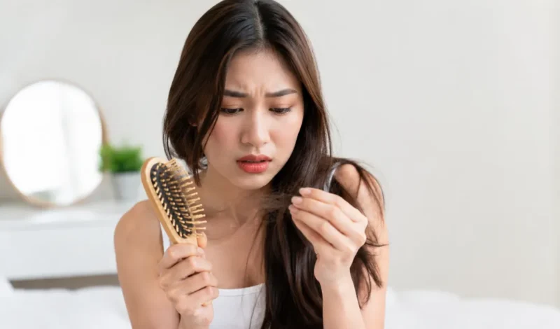 Ilustrasi rambut rontok. (Foto: AI Generate)