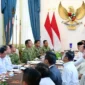 Kepala BMKG, Teuku Faisal Fathani saat rapat terbatas mengenai Penanganan Cuaca Ekstrem dan Penanganan Bencana yang dipimpin Presiden Prabowo Subianto di Istana Merdeka, Jakarta, Selasa (28/7/2026). (Foto: BMKG)