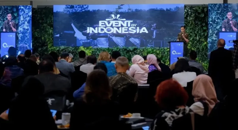 Menteri Pariwisata Widiyanti Putri Wardhana Saat pembukaan SEABEF 2026 di Jakarta, Rabu (29/7/2026). (Foto: Kemenpar)