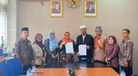 SMK SMAK Padang teken MoU beasiswa bersama Donatur Sijunjung, Selasa (21/7/2026).