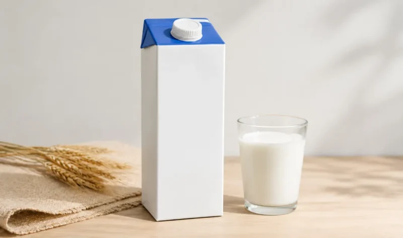 Ilustrasi susu UHT. (Foto AI Generate)