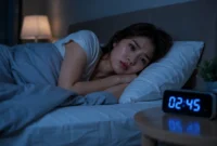 Ilustrasi wanita mengalami insomnia. (Foto: AI Generate)