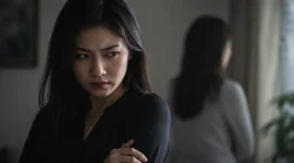 Ilustrasi wanita menyimpan dendam.(Foto: AI Generate)