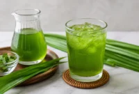 Ilustrasi air rebusan daun pandan. (Foto: AI Generated)
