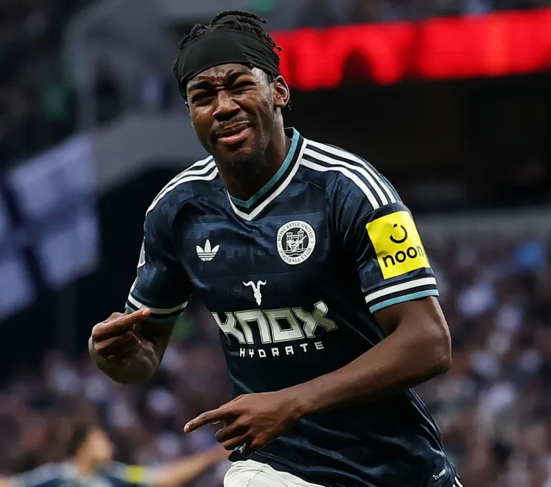 Anthony Elanga merayakan golnya ke gawang Tottenham Hotspur. (Foto: IG @nufc)