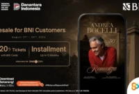 BNI buka presale tiket Andrea Bocelli mulai 21 Agustus hingga 24 Agustus 2026. (Foto: BNI)