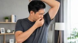 Ilustrasi bau badan. (Foto: AI Generated)