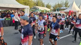 Para peserta antusias mengikuti Bom Run 2026. (Foto: Pemko Padang)
