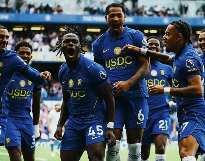 Para pemain Chelsea saat merayakan gol ke gawang Brighton. (Foto: IG @chelseafc)