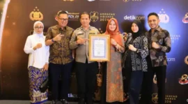 Aiptu David Rico Dermawan (David WW) saat malam penganugerahan Hoegeng Awards 2026 di Gedung Tribrata, Jakarta Selatan, Jumat (31/7). (Foto: Polda Sumbar) 
