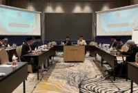 Direktur Jenderal Pengendalian Penyelenggaraan Haji dan Umrah, Harun Al Rasyid saat pembahasan PMHU di Jakarta, Kamis (13/8/2026). (Foto: Kemenhaj)