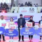 Wali Kota Padang, Fadly Amran menghadiri Closing Ceremony Honda DBL with Kopi Good Day 2026 West Sumatera di GOR Prayoga Padang, Sabtu (22/8/2026). (Foto: Pemko Padang)