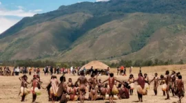 Festival Budaya Lembah Baliem (FBLB) ke-34 di Kabupaten Jayawijaya, Papua Pegunungan. (Foto: Kemenpar)