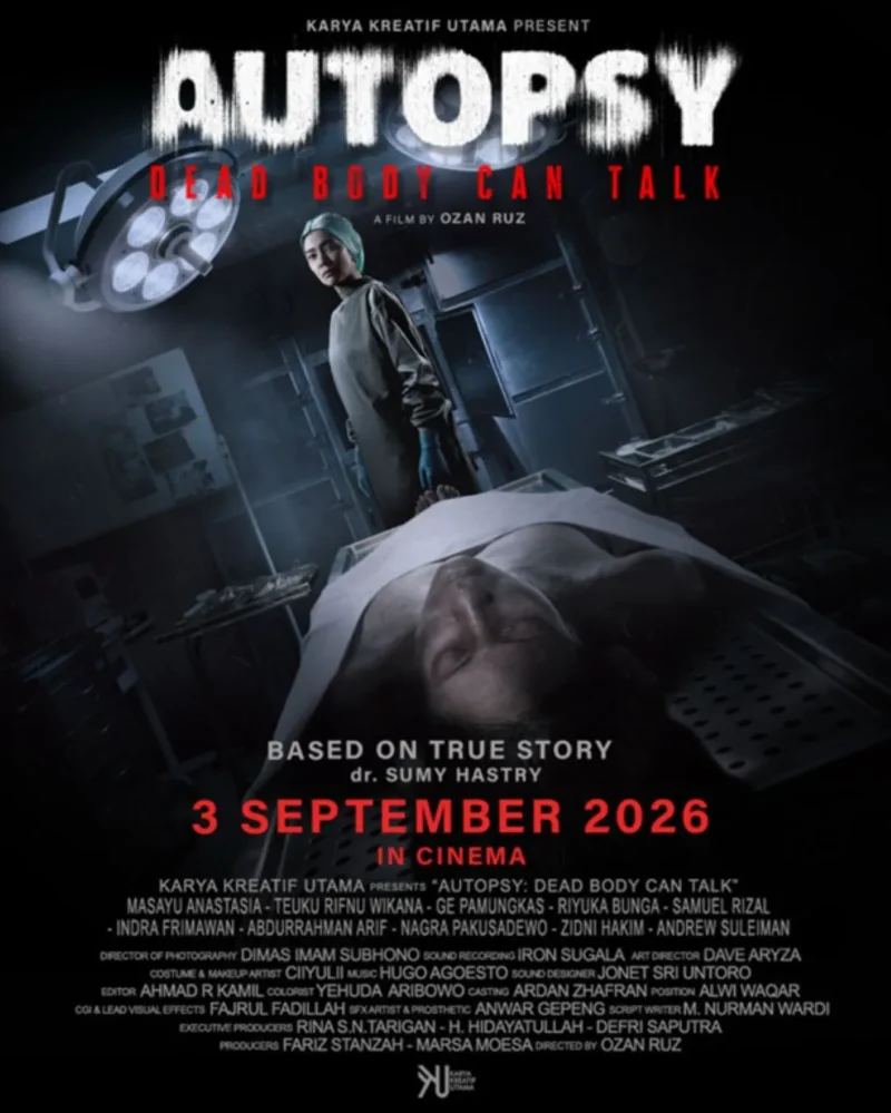 Poster Film Autopsy: Dead Body Can Talk. (Foto: Film Indonesia)