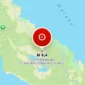 Gempa bumi berkekuatan magnitudo 6,4 mengguncang wilayah Kabupaten Simalungun, Sumatera Utara pada Sabtu (15/8/2026), pukul 17.54 WIB. (Foto: BMKG)