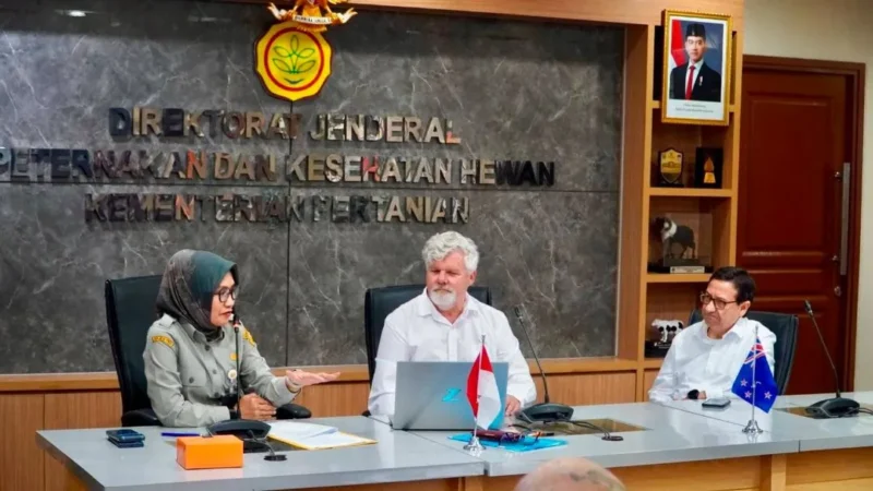 Indonesia dan Selandia Baru memperkuat kerja sama di bidang genetika dan pembibitan ternak untuk mendukung peningkatan produktivitas susu dan daging. (Foto: Ditjen PKH Kementan)