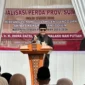Anggota DPRD Sumbar, Indra Catri saat sosialisasi Perda Sumbar Nomor 19 Tahun 2018 tentang Penanggulangan GAKI. (Foto: Ist)