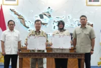 Penandatanganan MoU antara BGN dan Kemendagri di Jakarta, Kamis (13/8). (Foto: Biro Hukum dan Humas BGN)