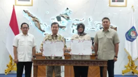 Penandatanganan MoU antara BGN dan Kemendagri di Jakarta, Kamis (13/8). (Foto: Biro Hukum dan Humas BGN)