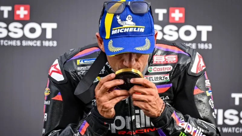 Jorge Martin menang Tissot Sprint MotoGP Inggris 2026 di Silverstone. (Foto: MotoGP.com)