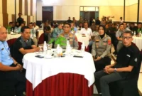 Kapolda Sumbar Irjen Pol Djati Wiyoto Abadhy saat bersilaturahmi dengan pimpinan media dan jurnalis se-Sumbar di Padang, Rabu (5/8/2026). (Foto: Polda Sumbar)