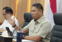 Kepala BGN Sudaryono dalam Rapat Koordinasi Khusus bersama Mendagri dan kepala daerah se-Indonesia, Kamis (13/8). (Foto: Biro Hukum dan Humas BGN)