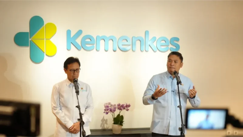 Kepala BGN, Sudaryono bersama Menkes RI, Budi Gunadi Sadikin di Kantor Kemenkes, Rabu (5/8). (Foto: Biro Hukum dan Humas BGN)