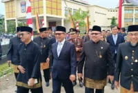 Ketua DPRD Provinsi Sumbar, Muhidi, menghadiri Sidang Paripurna Istimewa Hari Jadi ke-357 Kota Padang di Gedung DPRD Kota Padang, Jumat (7/8/2026). (Foto: Ist)