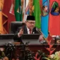 Ketua DPRD Sumbar Muhidi saat memimpin Sidang Tahunan MPR RI bersama DPR RI dan DPD RI serta mendengarkan pidato kenegaraan Presiden RI. (Foto: Ist)