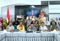 Wakil Wali Kota Padang Maigus Nasir menerima kunjungan tim uji petik nasional di Gedung Putih Kediaman Resmi Wali Kota, Kamis (13/8/2026). (Foto: Pemko Padang)