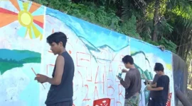 Kelurahan Mata Air, Kecamatan Padang Selatan, menggelar lomba mural, Jumat (28/8/2026). (Foto: Pemko Padang)