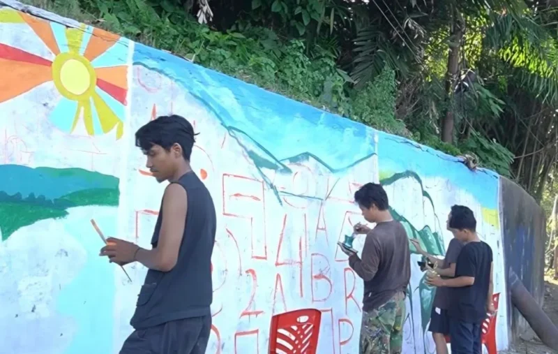 Kelurahan Mata Air, Kecamatan Padang Selatan, menggelar lomba mural, Jumat (28/8/2026). (Foto: Pemko Padang)