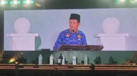 Menag Nasaruddin Umar mewakili Presiden Prabowo Subianto membuka MTQ VIII Korpri di Makassar, Sulawesi Selatan, Senin (24/8/2026). (Foto: Kemenag)