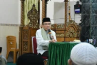 Wakil Wali Kota Padang Maigus menghadiri Peringatan Maulid Nabi Muhammad SAW 1448 Hijriah di Masjid Baiturrahim, Komplek Villaku Indah IV, Kelurahan Kurao Pagang, Kecamatan Nanggalo, Sabtu (29/8/2026). (Foto: Pemko Padang)