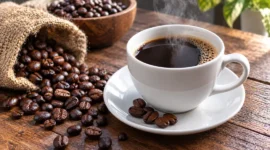 Ilustrasi minuman kopi. (Foto: AI Generated)