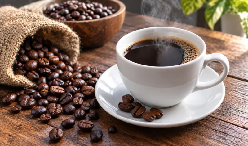 Ilustrasi minuman kopi. (Foto: AI Generated)