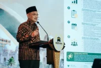 Menhaj Mochammad Irfan Yusuf saat menghadiri Mukernas III SAPUHI di Malang, Jawa Timur, Selasa (11/8/2026). (Foto: Kemenhaj)