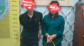 Satresnarkoba Polres Pariaman mengamankan pasutri yang diduga terlibat dalam peredaran narkotika di Kota Pariaman. (Foto: Humas Polda Sumbar)