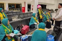 Kemenhaj membuka pos layanan di Terminal 2F Bandara Internasional Soekarno-Hatta, Tangerang, Banten. (Foto: Kemenhaj)