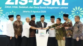 Peluncuran bersama Satu Data ZIS-DSKL, Kamis (6/8/2026). (Foto: Isykariman Ismail/Kemenag)