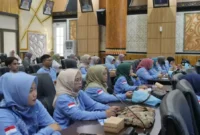 Para peserta mengikuti Bimtek Agen Pemulihan P4GN di Aula Abu Bakar Ja'ar, Balai Kota Padang, Rabu (26/8/2026).