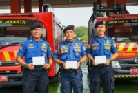 Petugas Damkar DKI Jakarta mendapat undangan untuk menghadiri upacara peringatan HUT ke-81 Kemerdekaan RI di Istana Merdeka. (Foto: BPMI Setpres)