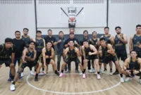 Tim bola basket Polda Sumbar keluar sebagai runner-up di ajang Kapolda Jambi Cup Turnamen Bola Basket 2026. (Foto: Polda Sumbar)