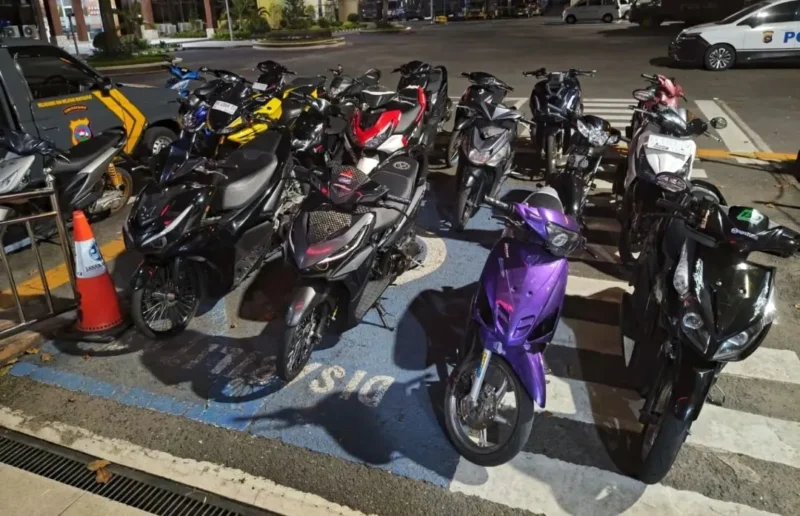 Polresta Padang mengamankan 20 sepeda motor dalam KRYD pada Sabtu malam hingga Minggu dini hari, 8–9 Agustus 2026. (Foto: Polda Sumbar)