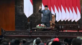 Presiden Prabowo dalam pidato pada Sidang Tahunan MPR RI serta Sidang Bersama DPR RI dan DPD RI. Agenda berlangsung di Gedung Nusantara MPR/DPR/DPD RI, Jakarta, Jumat (14/8/2026). (Foto: BPMI Setpres)