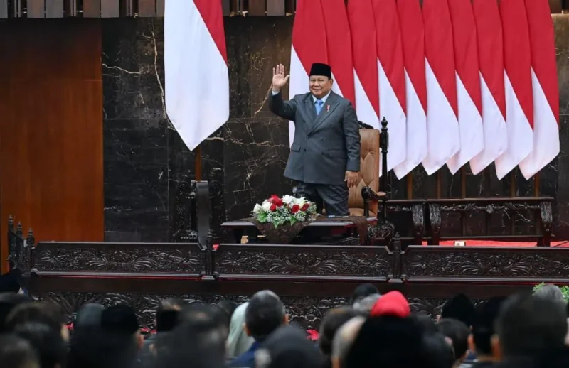 Presiden Prabowo dalam pidato pada Sidang Tahunan MPR RI serta Sidang Bersama DPR RI dan DPD RI. Agenda berlangsung di Gedung Nusantara MPR/DPR/DPD RI, Jakarta, Jumat (14/8/2026). (Foto: BPMI Setpres)