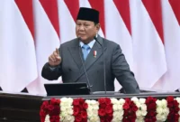 Presiden Prabowo Subianto dalam pidato kenegaraan pada Sidang Tahunan MPR RI serta Sidang Bersama DPR RI dan DPD RI di Gedung Nusantara, Kompleks Parlemen, Jakarta, Jumat (14/8/2026). (Foto: BPMI Setpres)